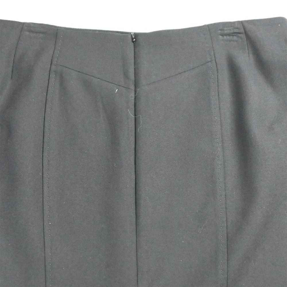 LOFT 14 Black Stretch Ponte-Like Zip Womens Pencil‎ Skirt